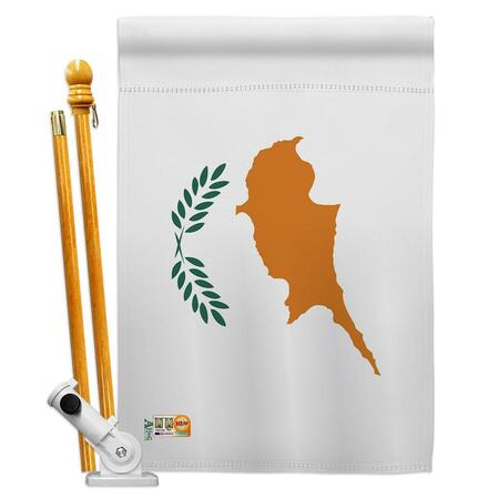 COSA 28 x 40 in. Cyprus Flags of the World Nationality Impressions Decorative Vertical House Flag Set CO4122944